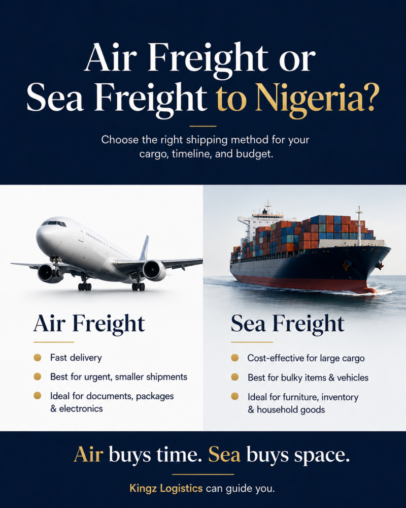 Air Freight or Sea Freight to Nigeria?